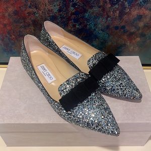 Gently Used Jimmy Choo Gala Flats (Size 39) Blue